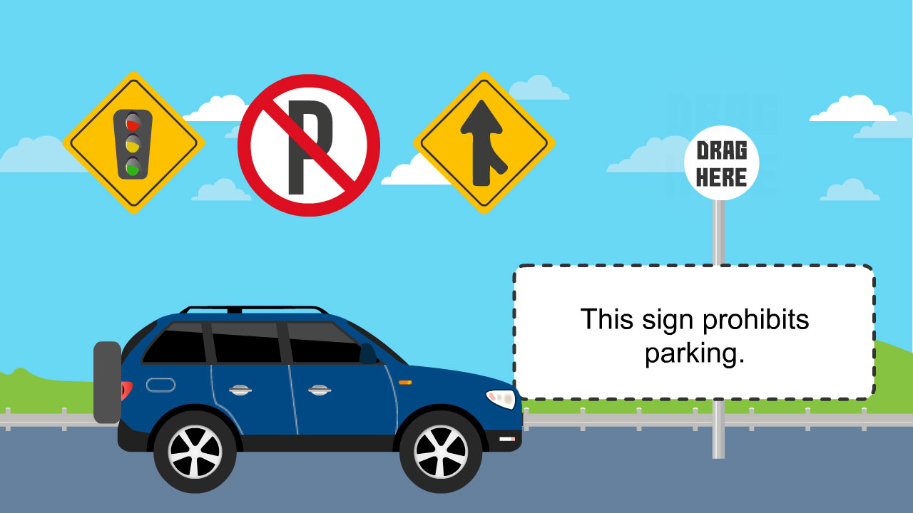 Road Signs Drag and Drop Game